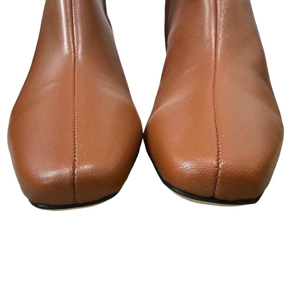 STAUD Wally Tan Nappa Leather Pointed Toe Kitten Heel Ankle Boots Size 39 / 9 - Picture 12 of 14